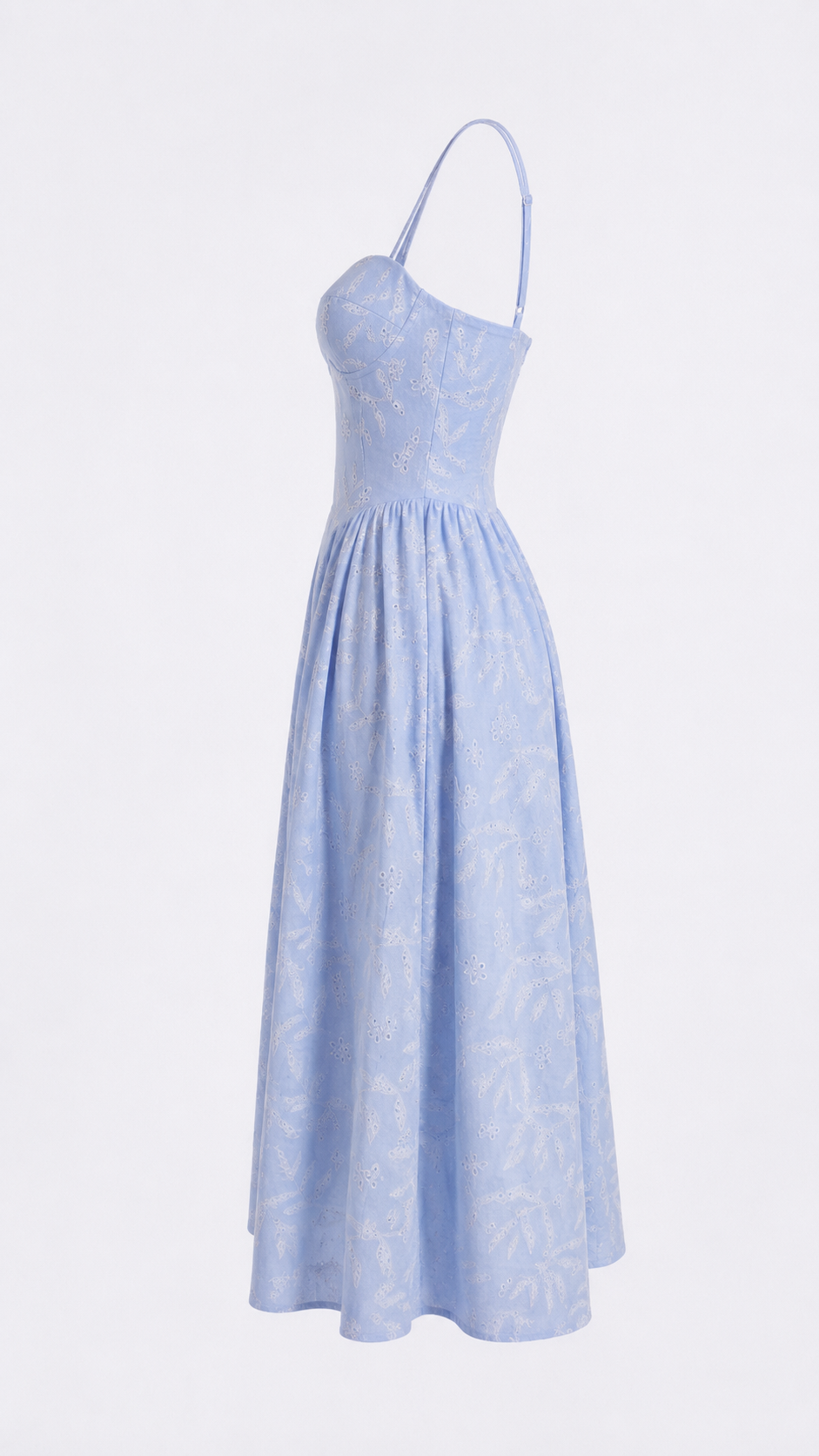 Pastel Lemon Eyelet Bustier Dress