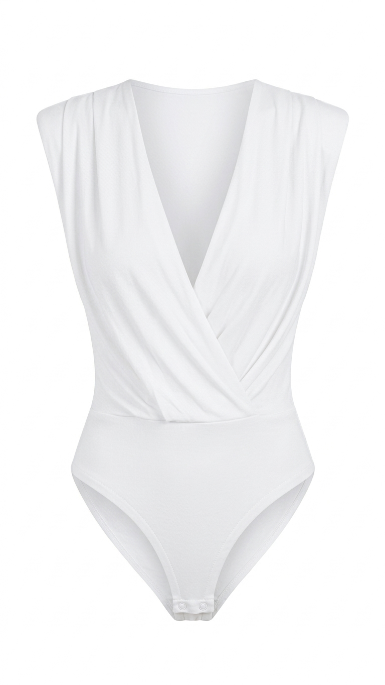 Classic V-Neck Wrap Bodysuit