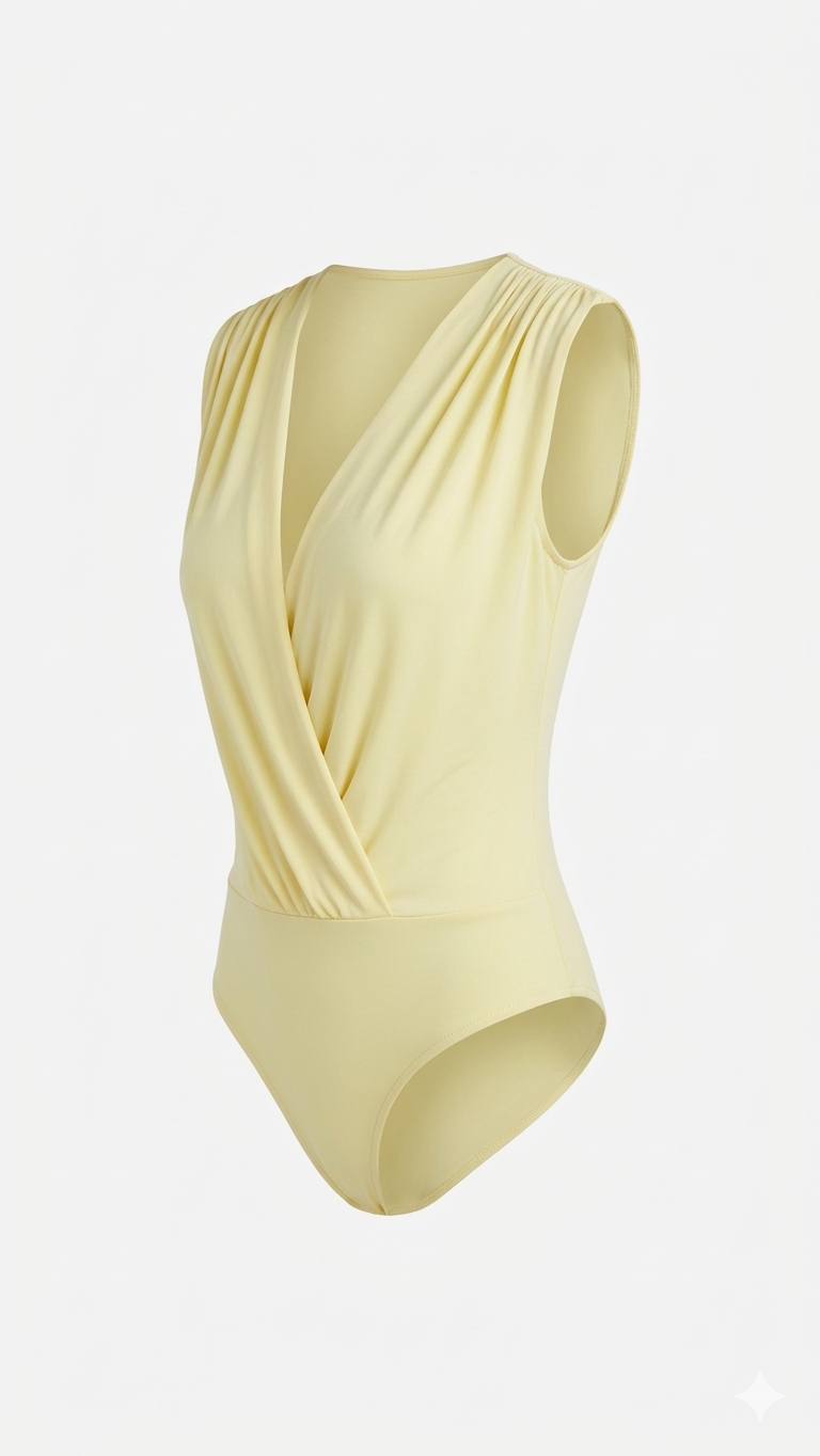 Classic V-Neck Wrap Bodysuit