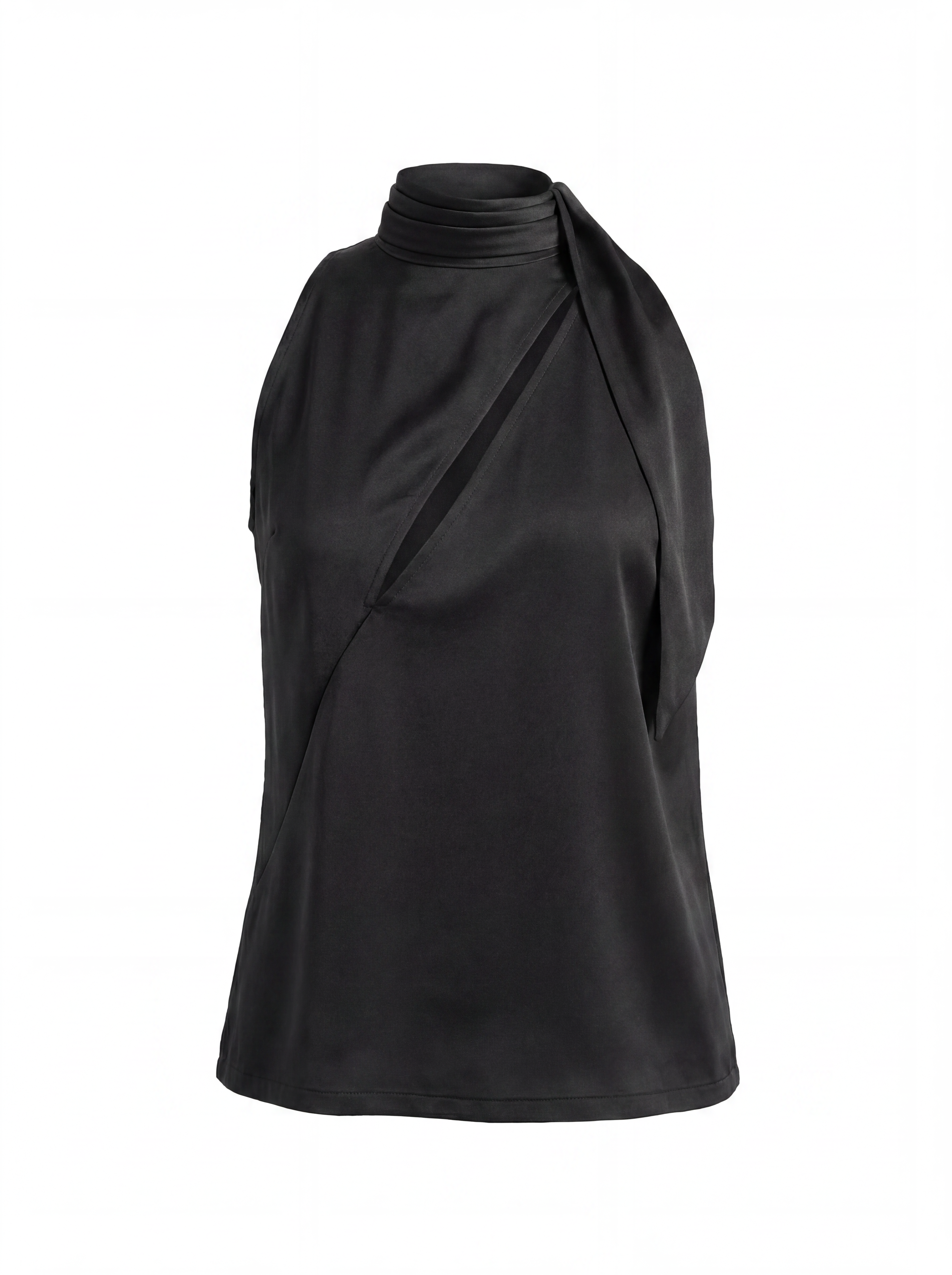 The Asymmetric Cutout Halter Blouse
