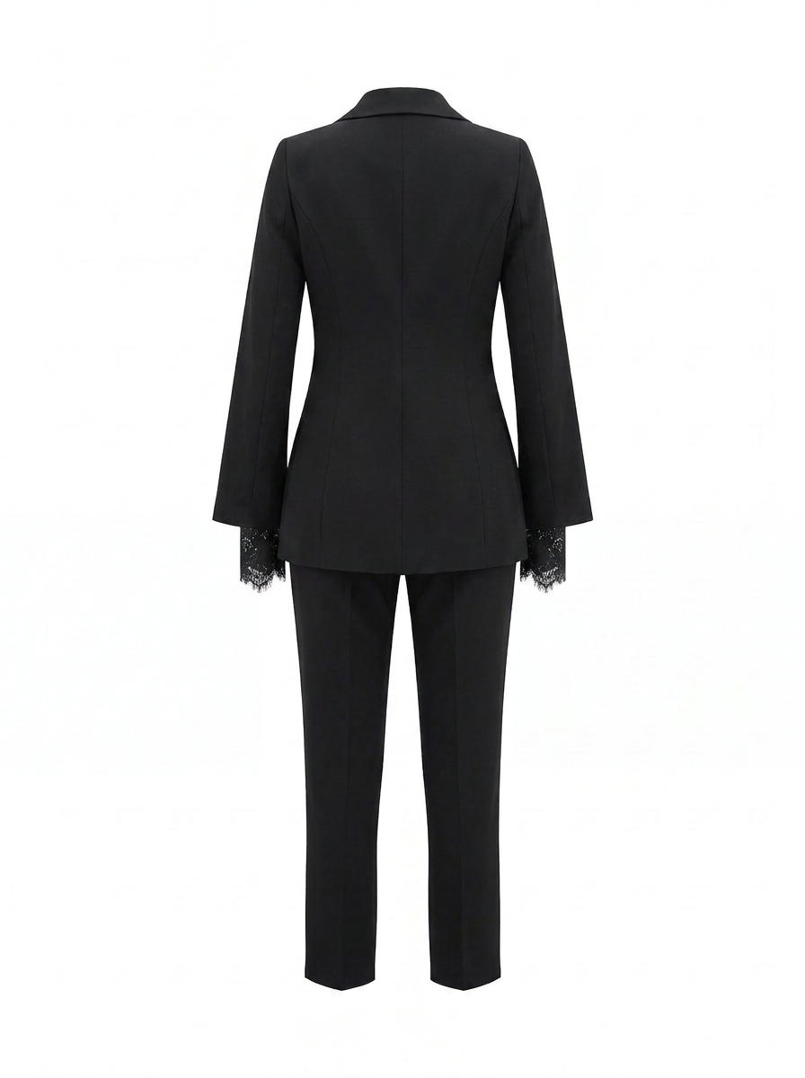 Abstract Gold Clasp Tailored Suit