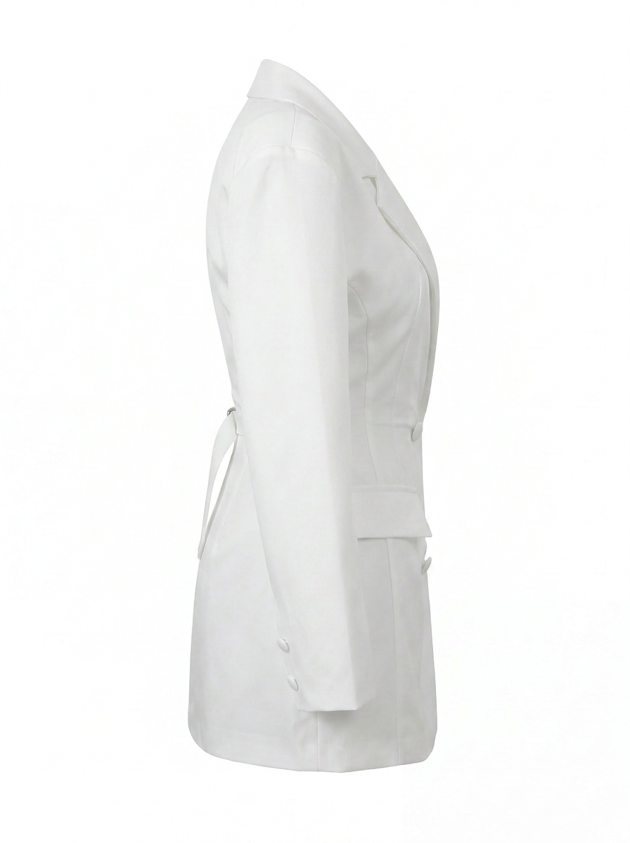 Structured White Blazer