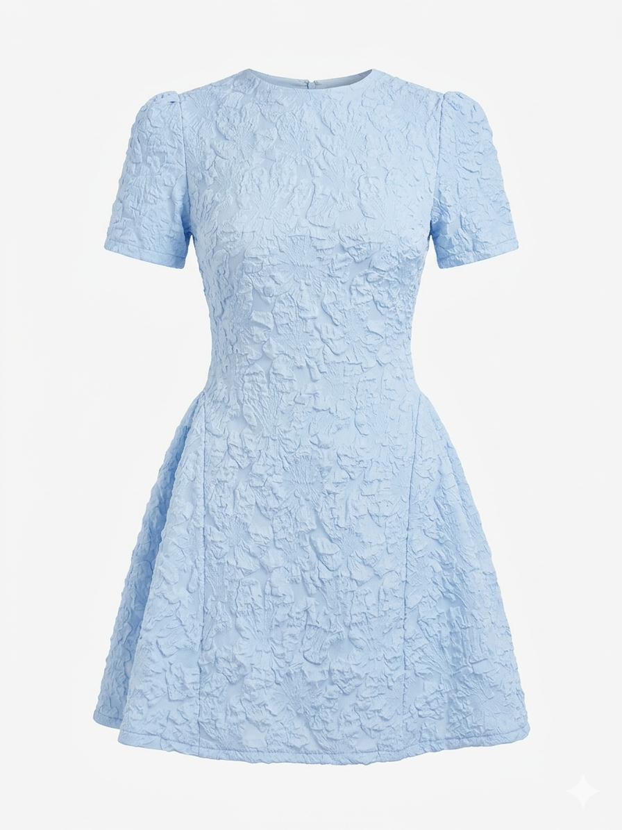 שמלת מיני עם טקסטורה