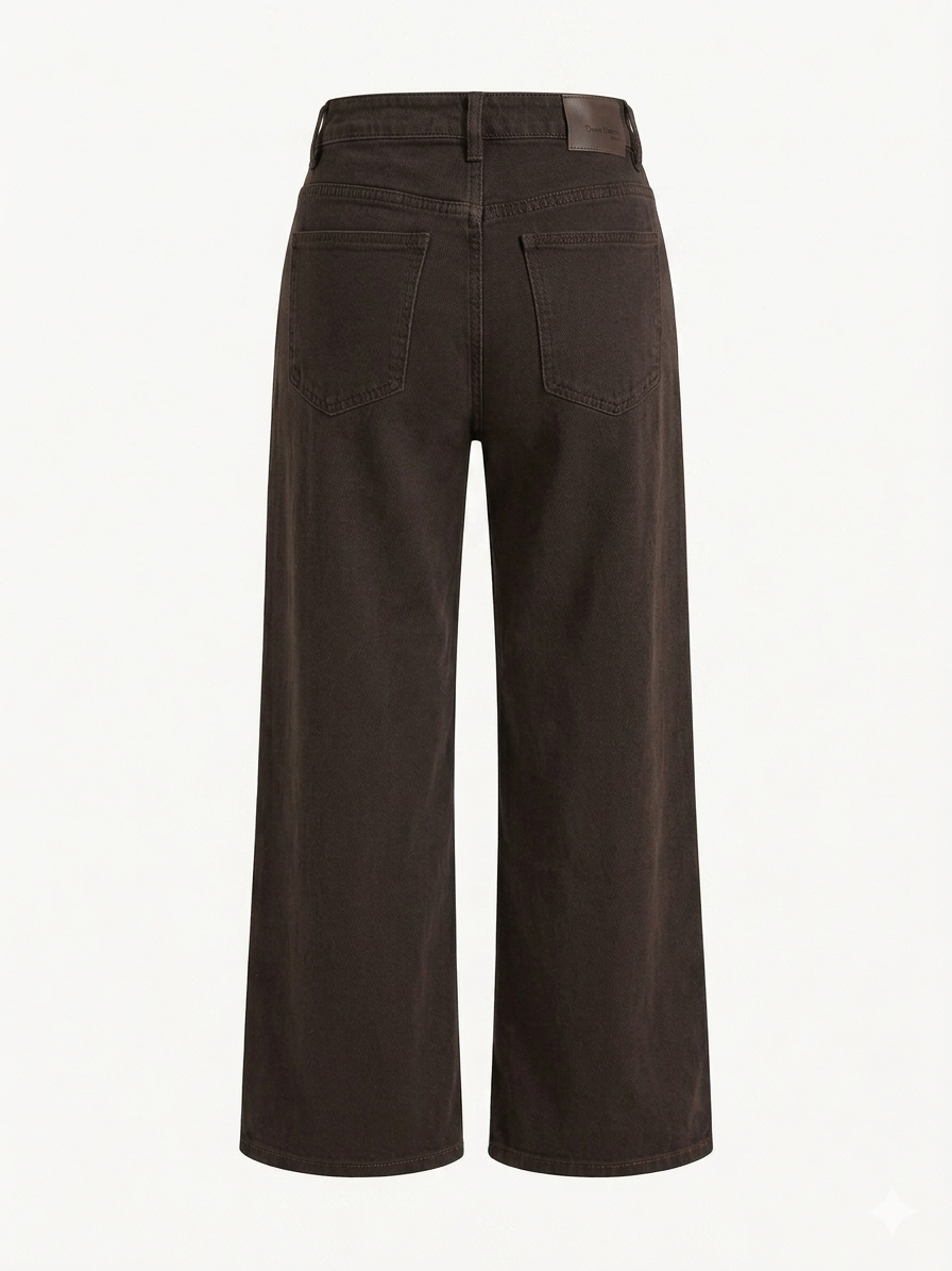 High-Waisted Lace-Up Wide-Leg Pants