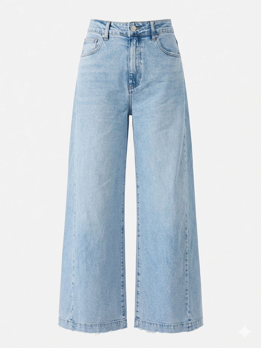 High-Waist Shaping Wide-Leg Jeans