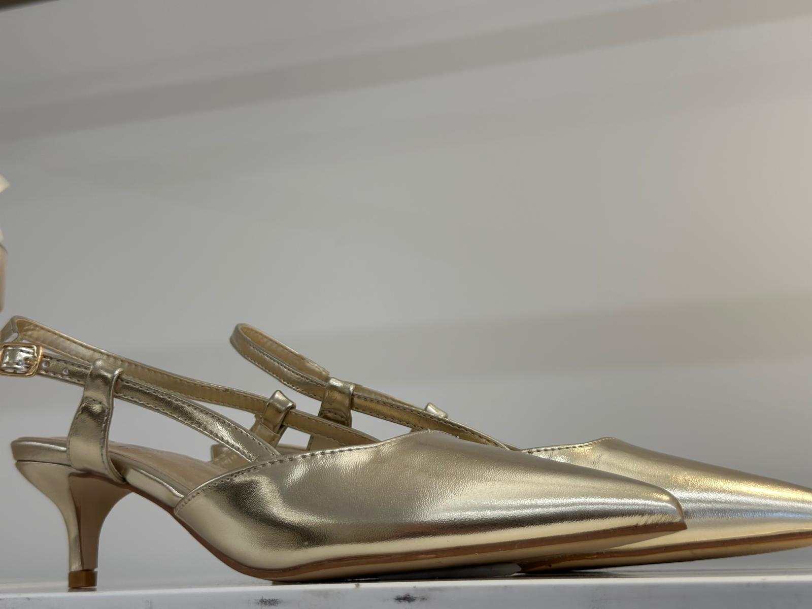 Gold Slingback Heel