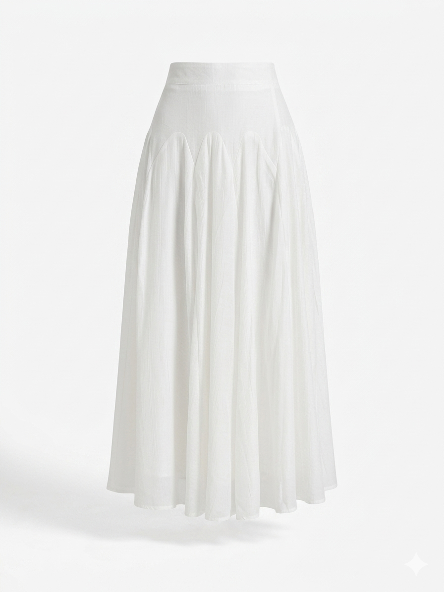 Flowy Maxi Skirt with Elastic Waist