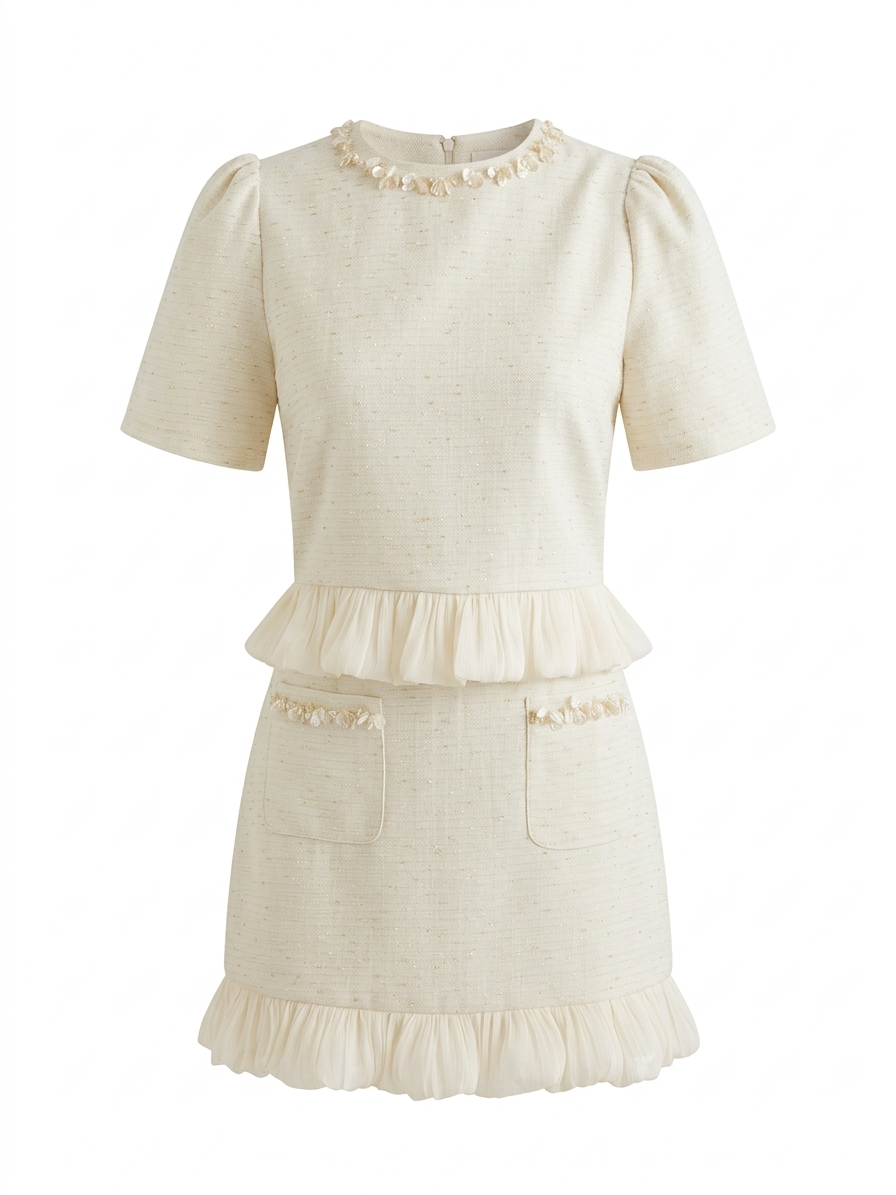 חליפת חצאית וחולצה מלמלה