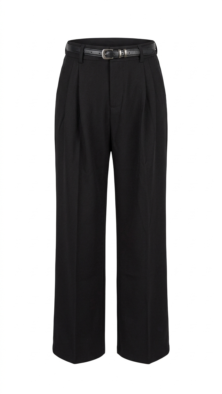 מכנס גזרה מחויטת עם חגורה