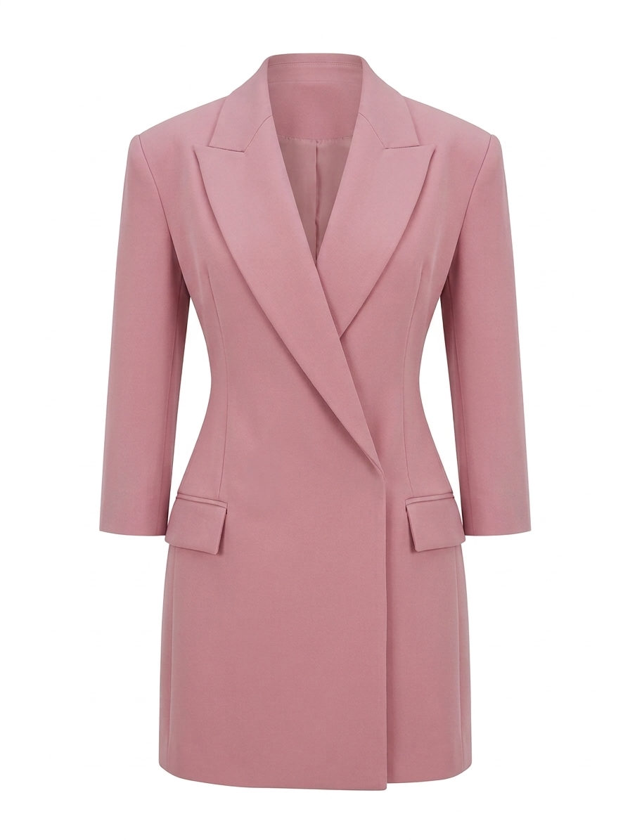 Pink Wrap Blazer Dress