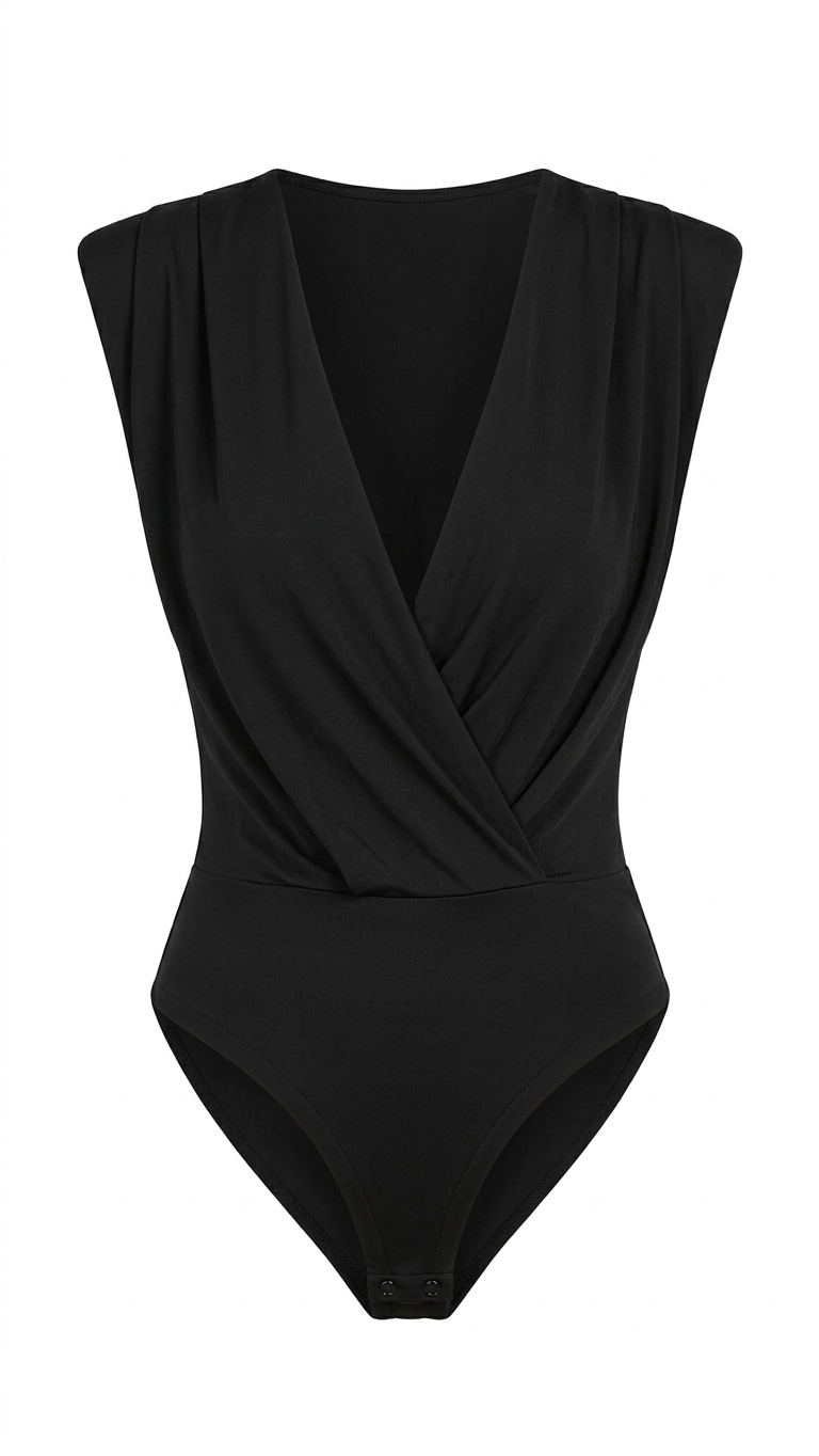 Classic V-Neck Wrap Bodysuit
