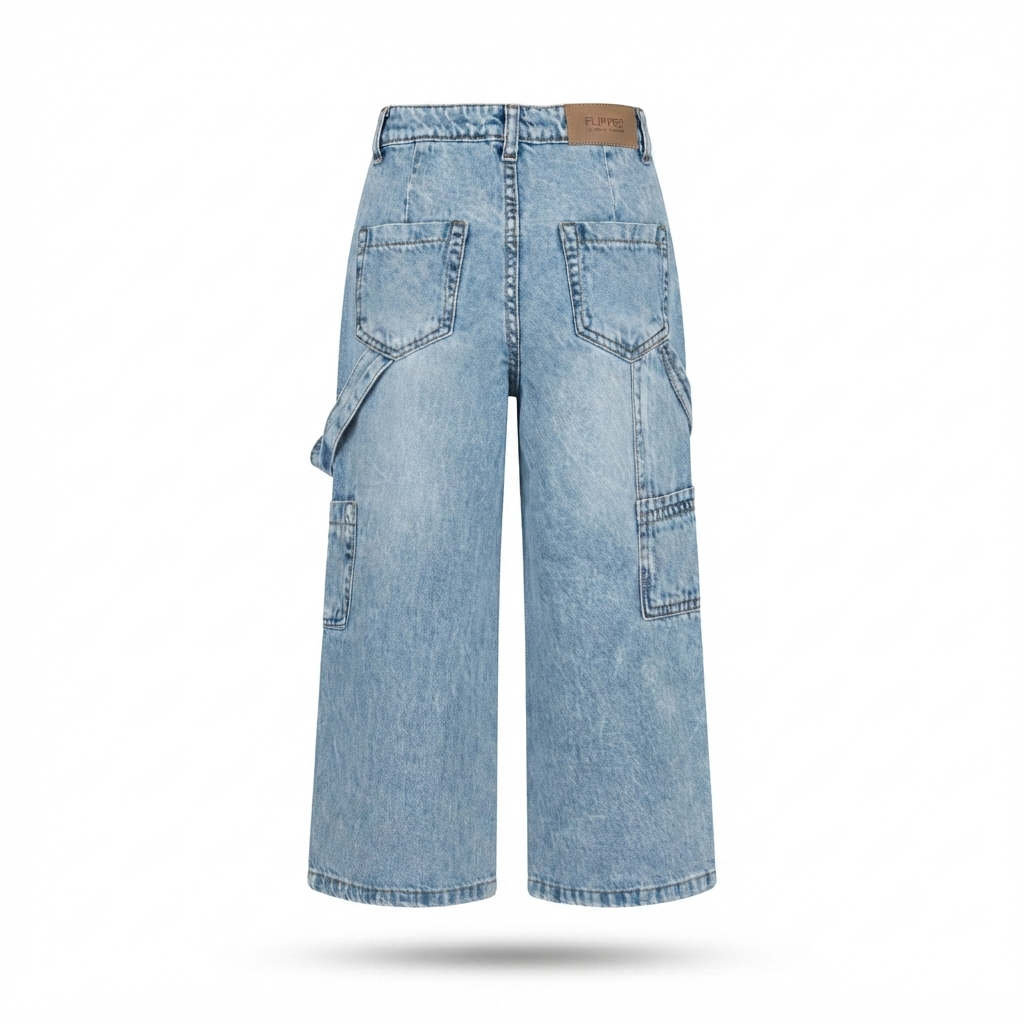 ג’ינס קארגו רחב לילדות