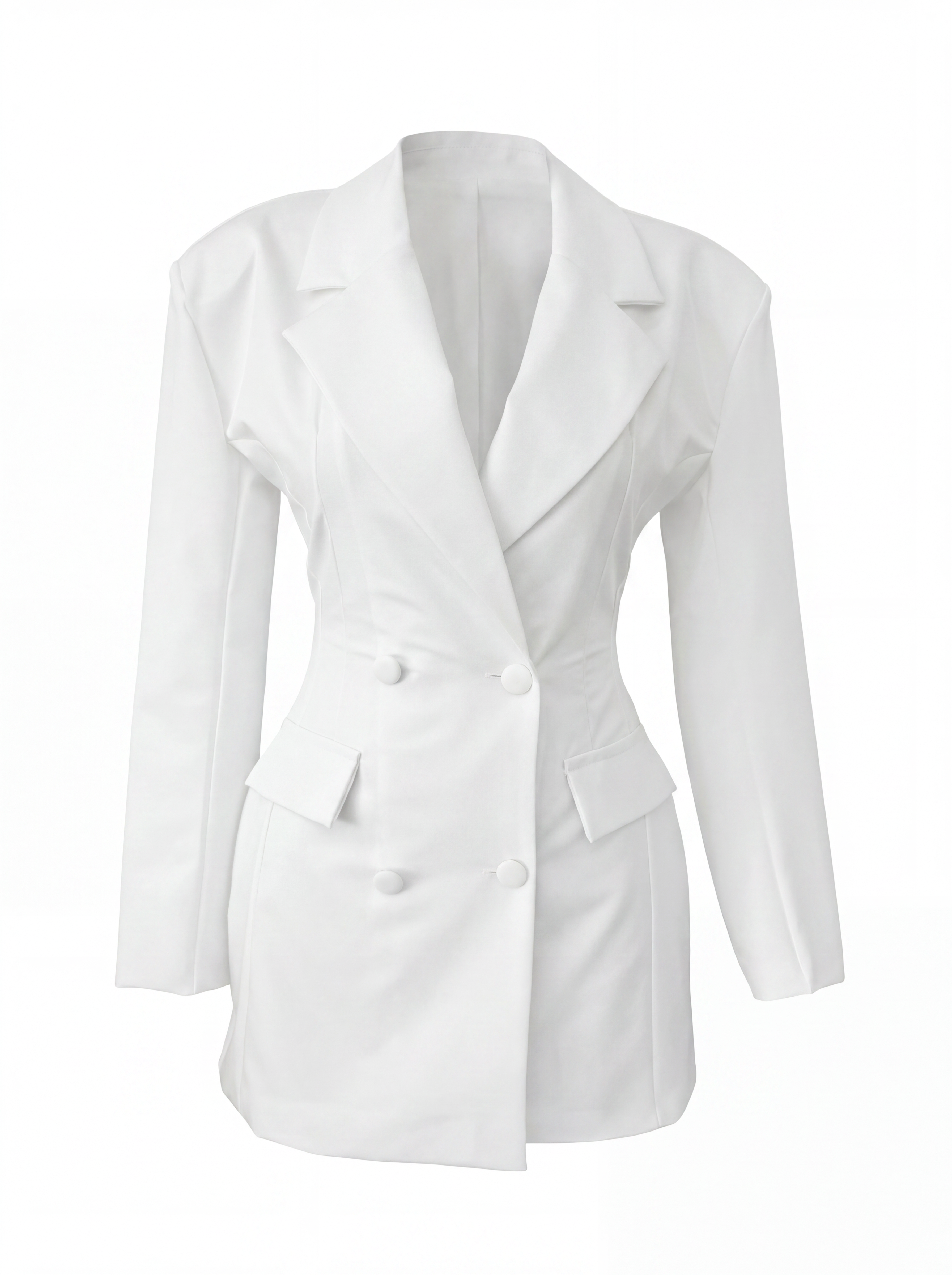 Structured White Blazer